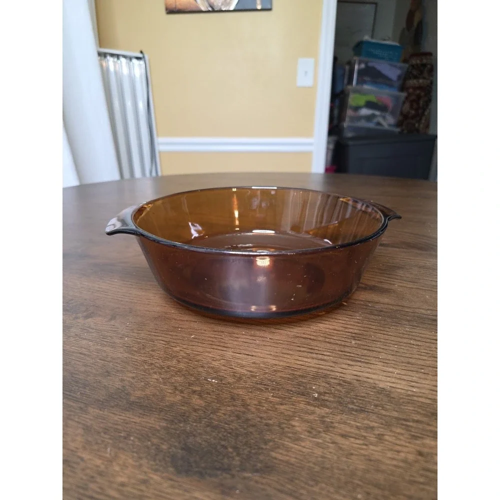 Vintage Anchor Hocking‎ Fire King 2 Qt Casserole Dish #438 Amber USA No Lid